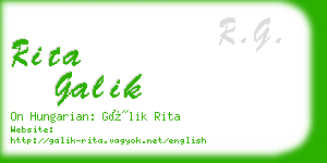 rita galik business card